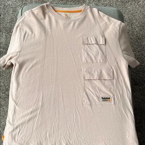 Timberland Men's Light Pink Short Sleeve Tee